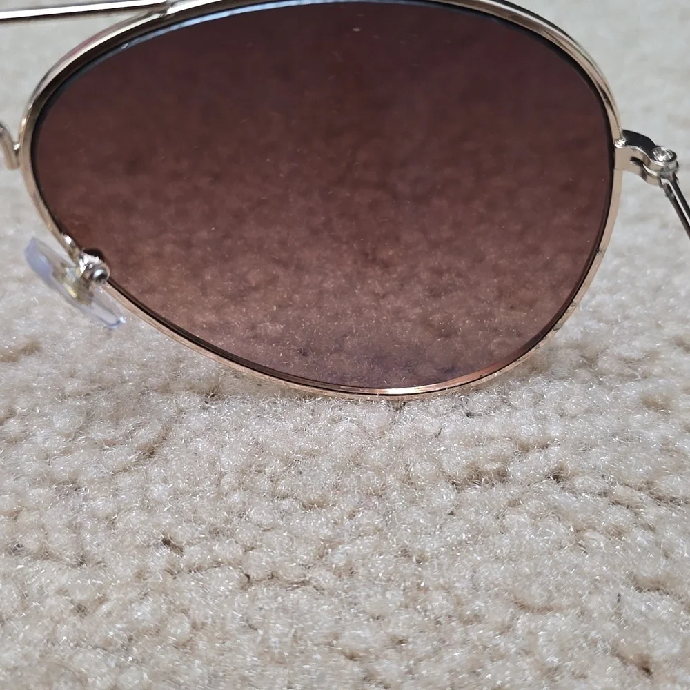 Ladies Sunglasses - Blue Shade With Gold Trim